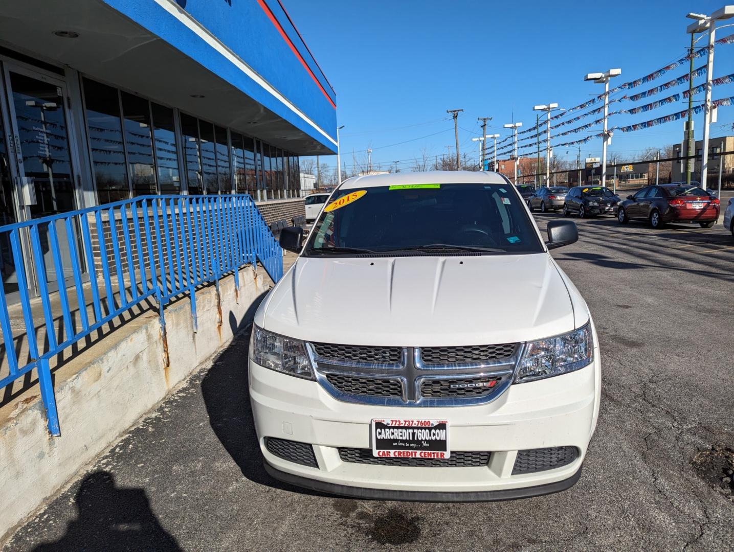 2015 WHITE Dodge Journey SE (3C4PDCAB7FT) with an 2.4L L4 DOHC 16V engine, 4-Speed Automatic transmission, located at 7600 S Western Ave., Chicago, IL, 60620, (773) 918-3980, 0.000000, 0.000000 - Photo#2